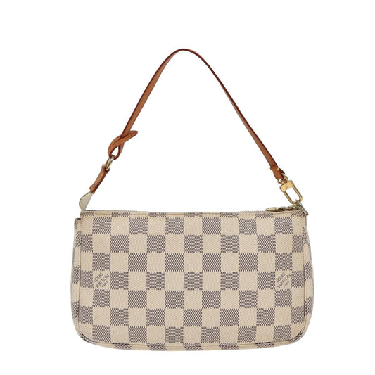 Louis Vuitton Pochette Accessoires White Canvas Clutch Bag ()