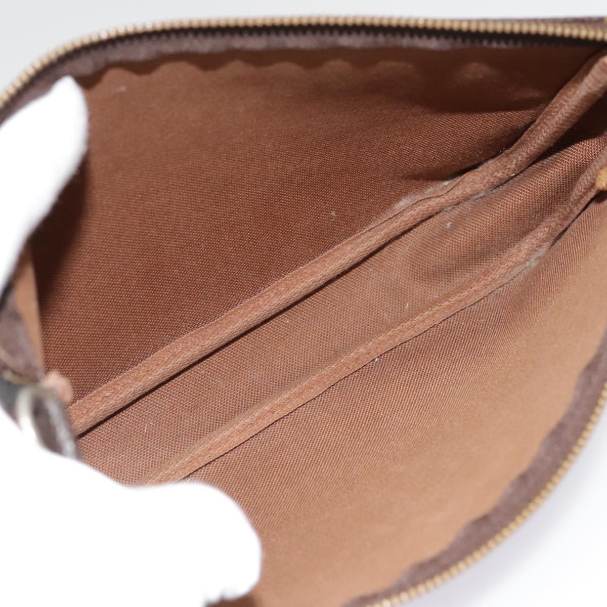 Louis Vuitton Pochette Accessoire Brown Canvas Clutch Bag