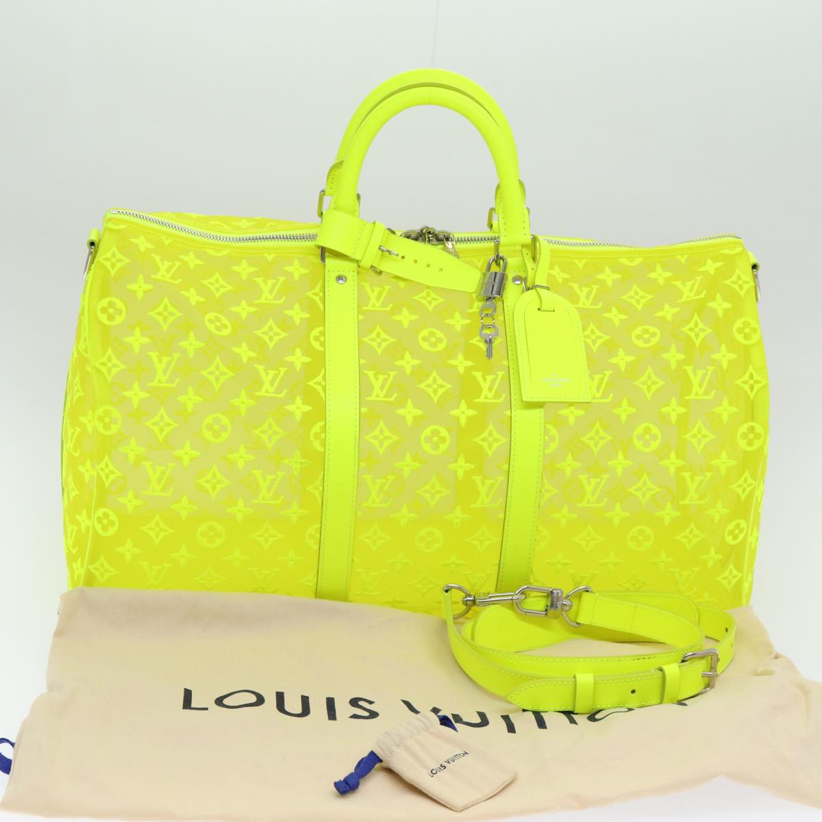 Louis Vuitton Keepall Bandouliere 50 Yellow Canvas Travel Bag