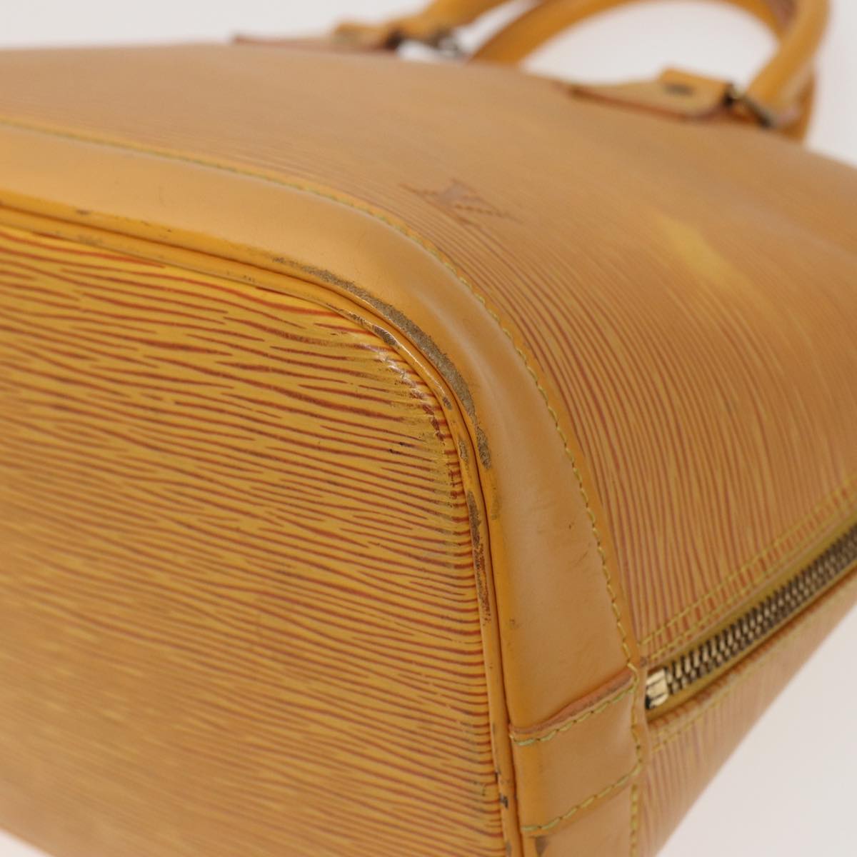 Louis Vuitton Alma Yellow Leather Handbag