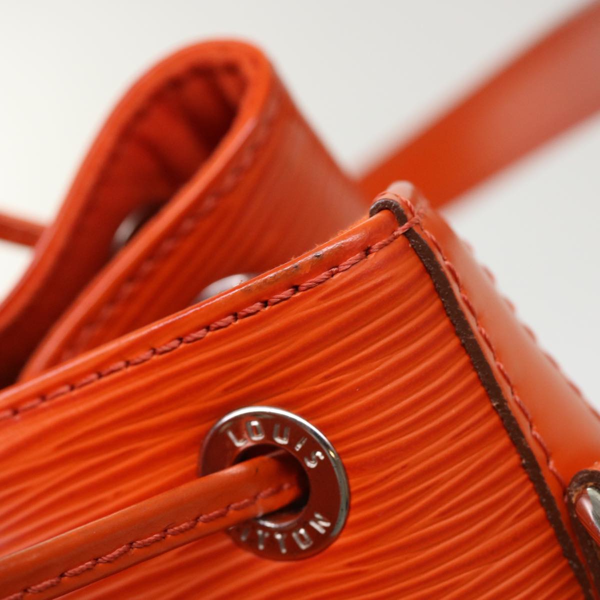 Louis Vuitton Petit Noé Orange Leather Shoulder Bag