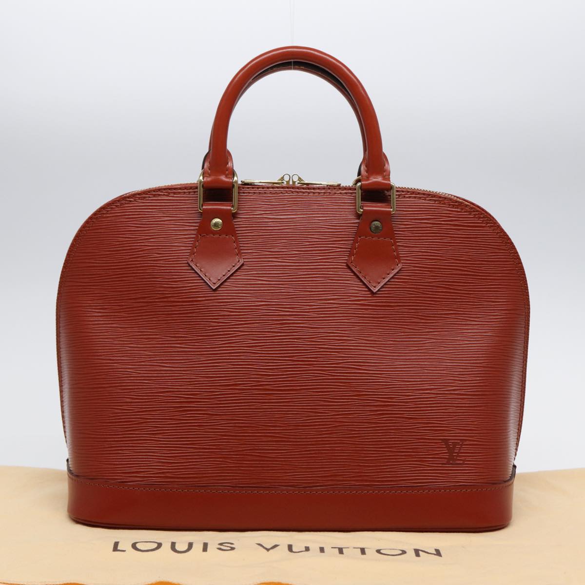 Louis Vuitton Alma Brown Leather Handbag