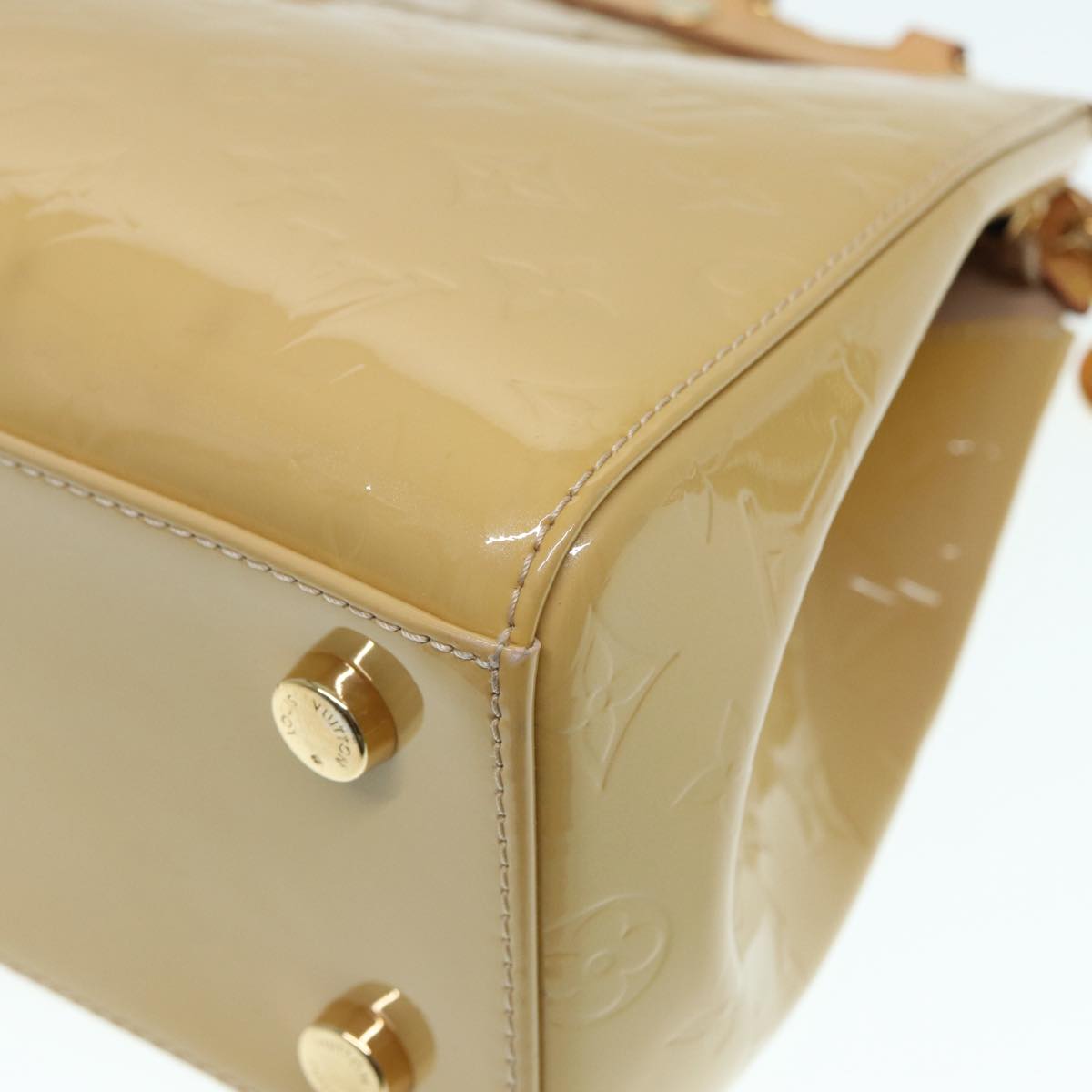 Louis Vuitton Blair Beige Patent Leather Handbag