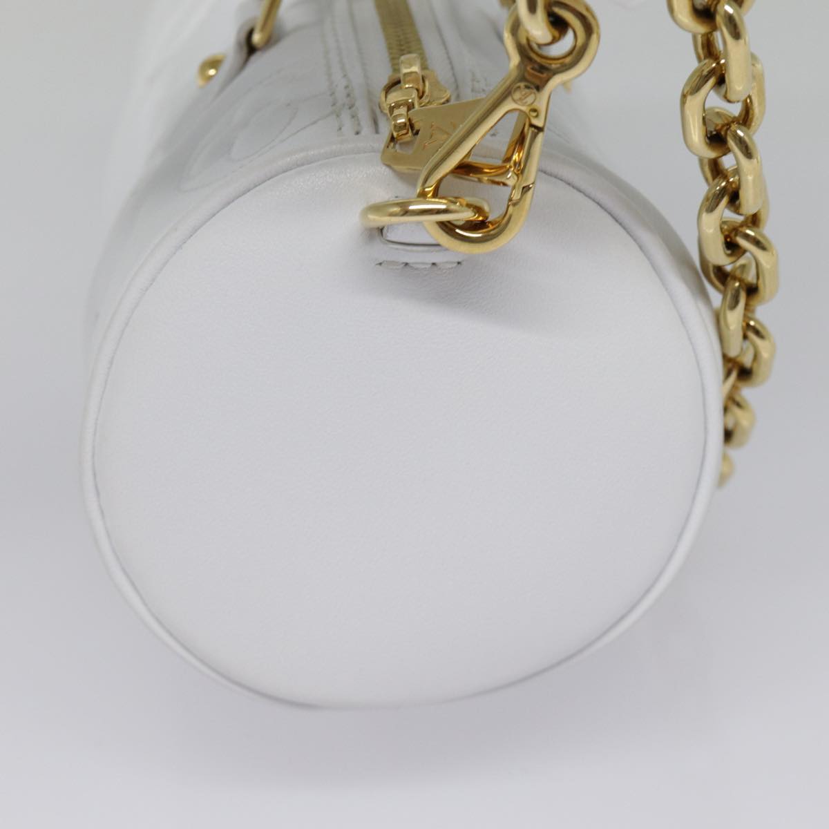 Louis Vuitton Papillon White Leather Handbag
