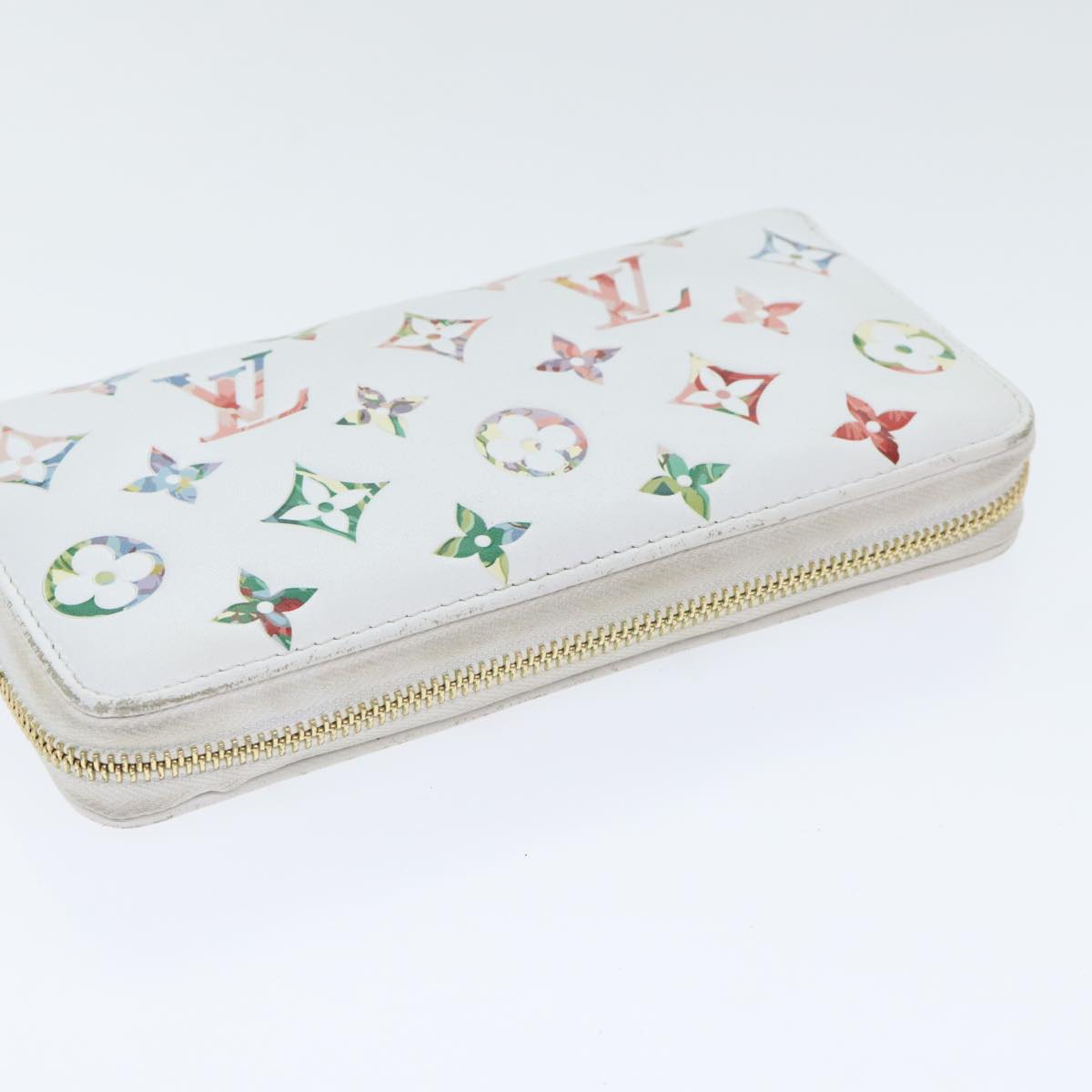 Louis Vuitton Zippy Wallet White Leather Wallet