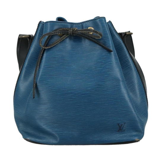 Louis Vuitton Petit Noé Blue Leather Shoulder Bag