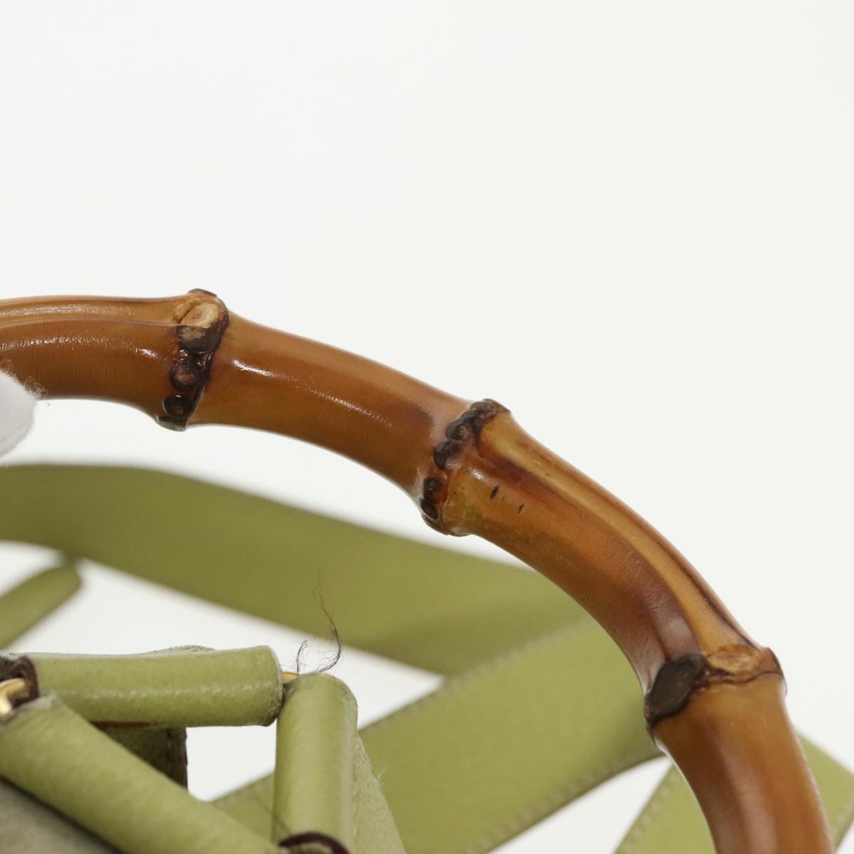 Gucci Bamboo Green Suede Backpack Bag