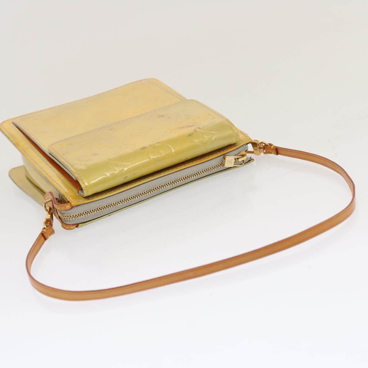 Louis Vuitton Mott Yellow Patent Leather Shoulder Bag