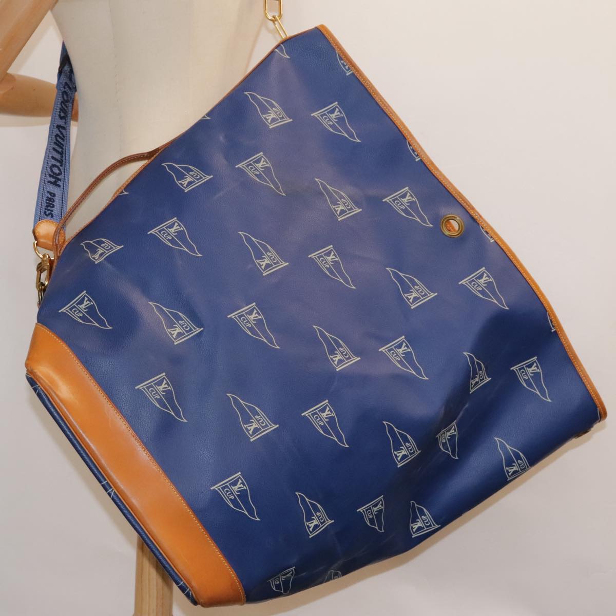 Louis Vuitton Cup Tasman Blue Canvas Shoulder Bag