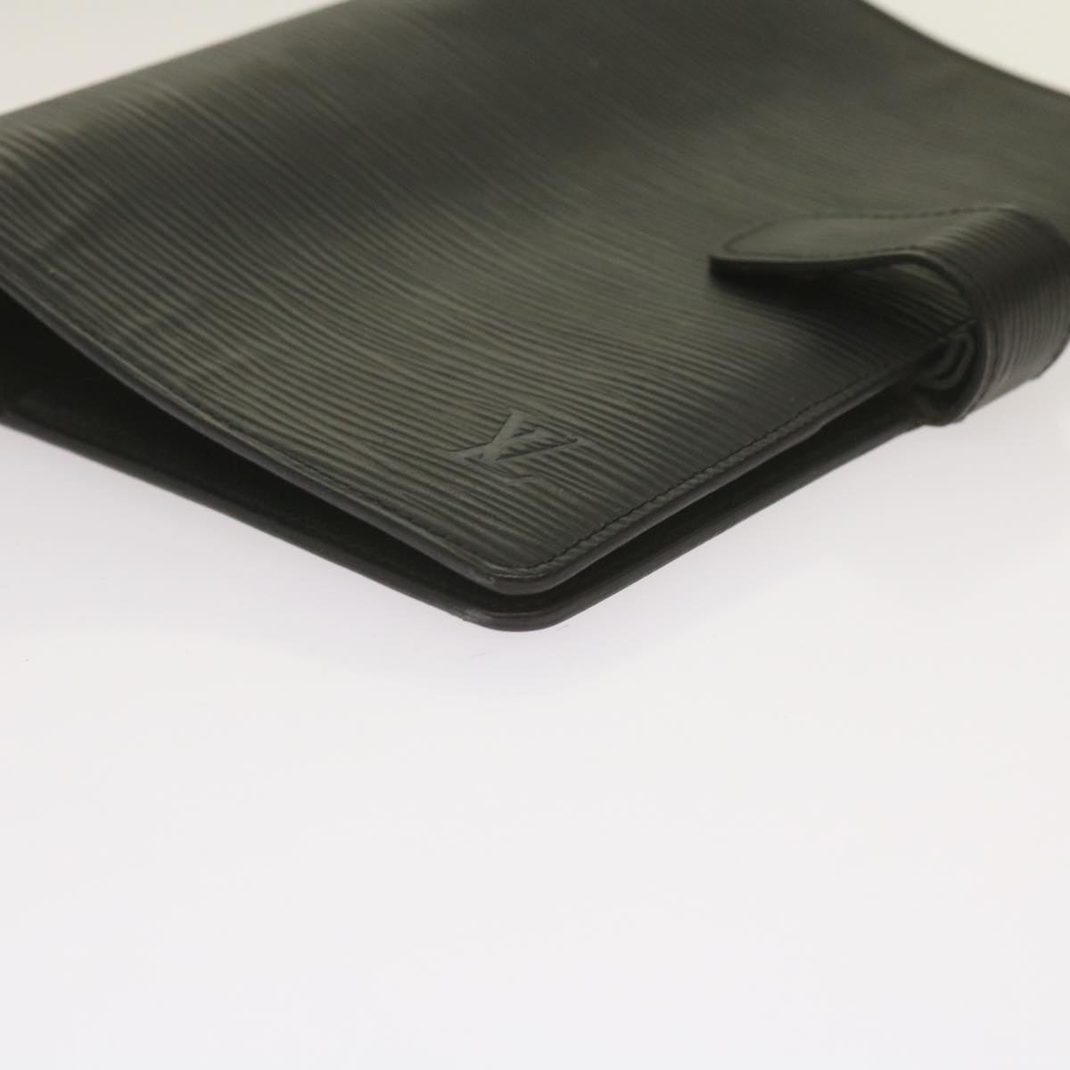 Louis Vuitton Agenda Mm Black Leather Wallet