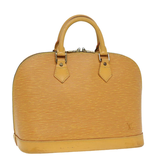 Louis Vuitton Alma Yellow Leather Handbag