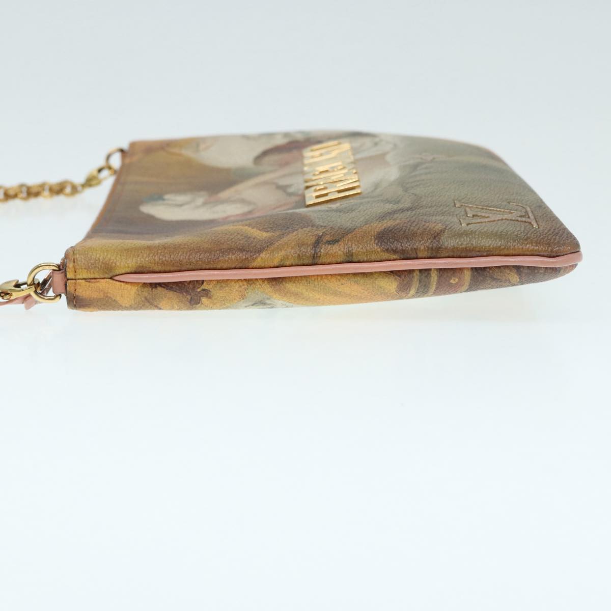 Louis Vuitton Pochette Plat Beige Leather Shoulder Bag