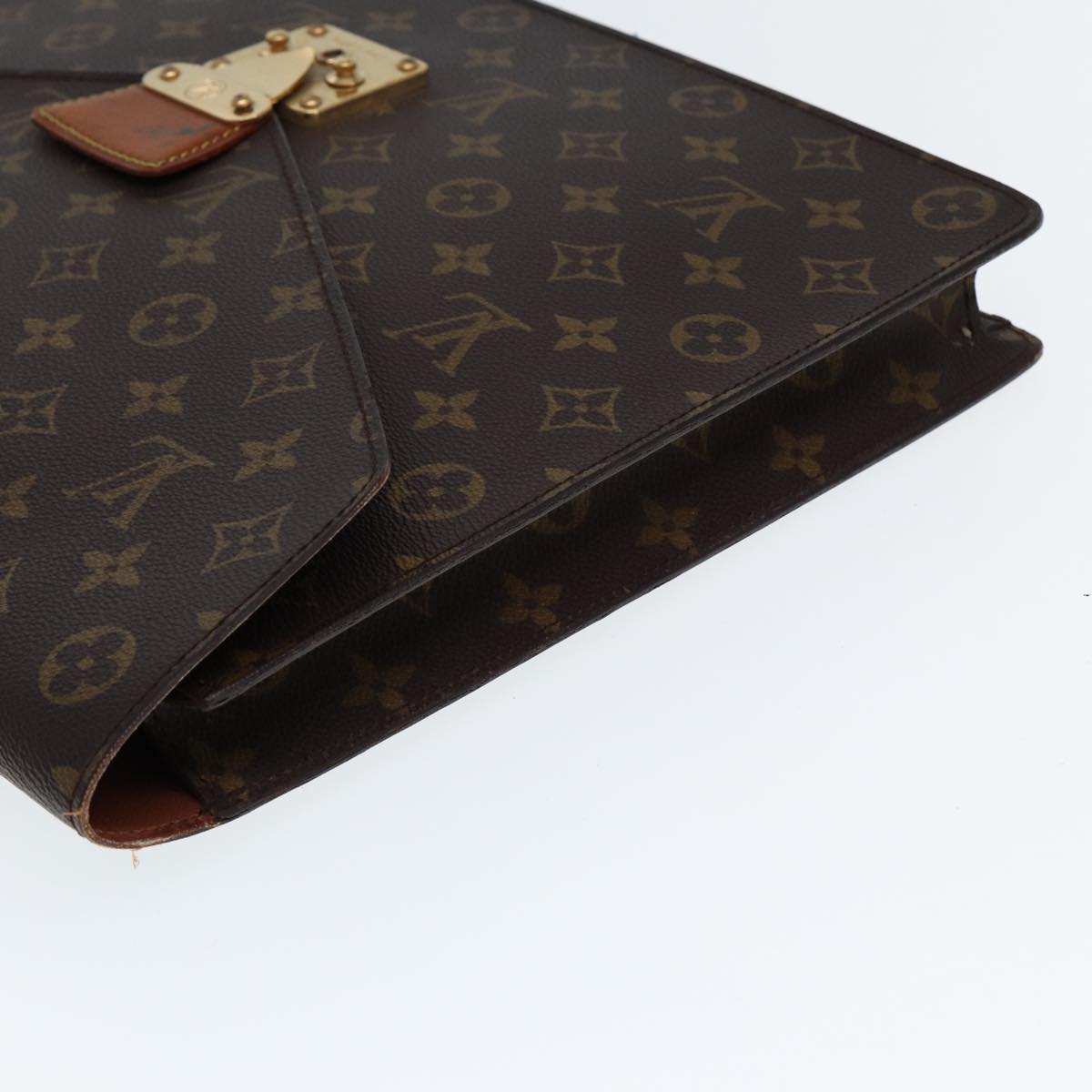 Louis Vuitton Senateur Brown Canvas Briefcase Bag