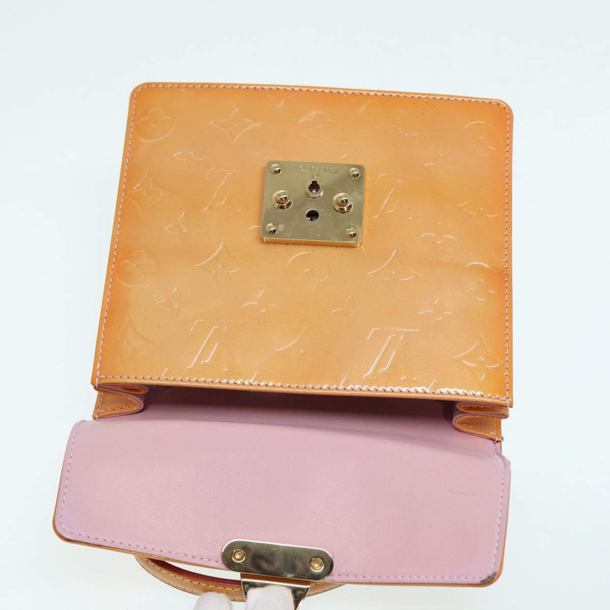 Louis Vuitton Spring Street Camel Patent Leather Handbag