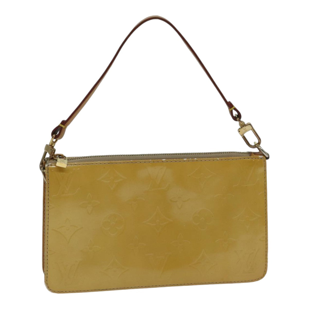 Louis Vuitton Lexington Yellow Patent Leather Clutch Bag