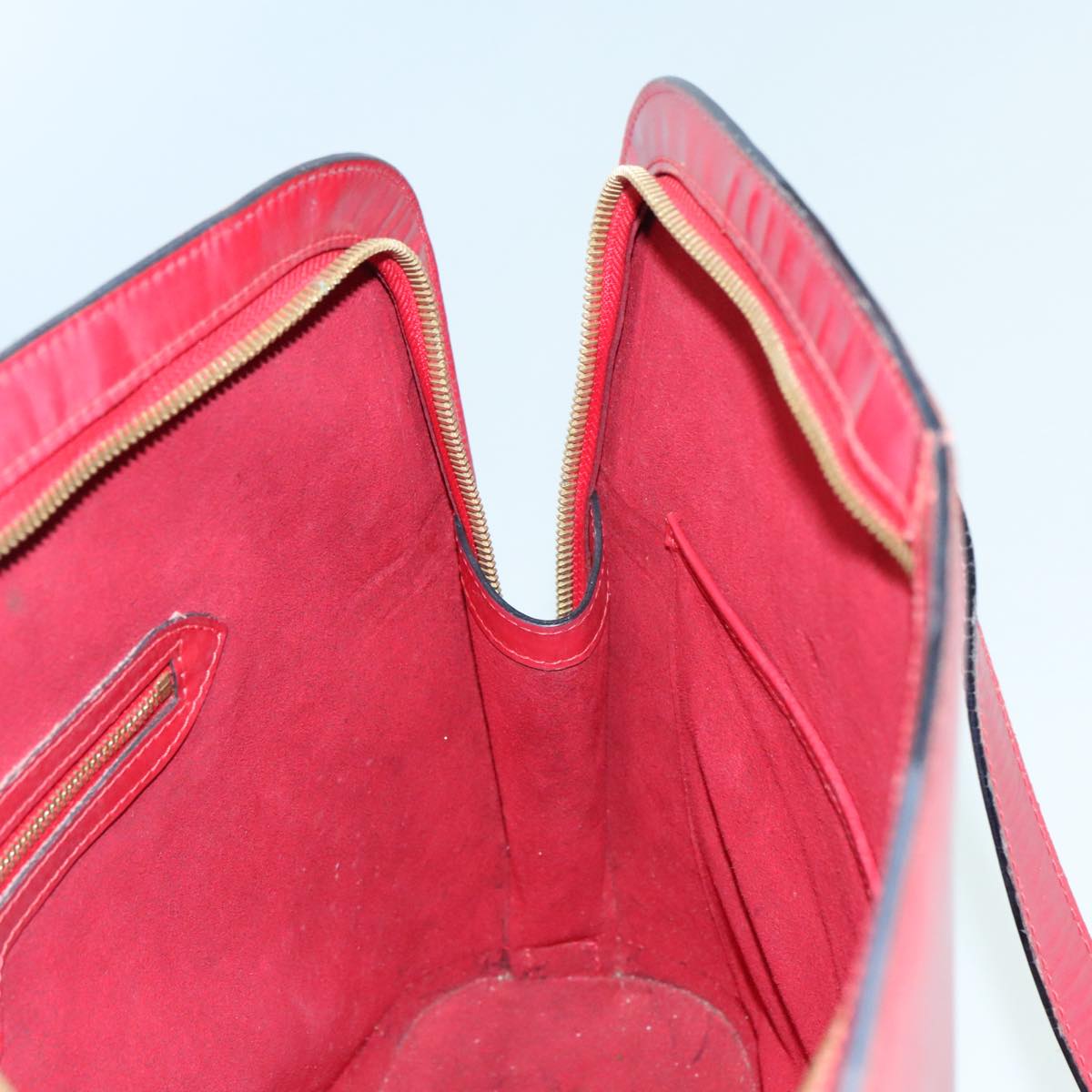 Louis Vuitton Lussac Red Leather Shoulder Bag