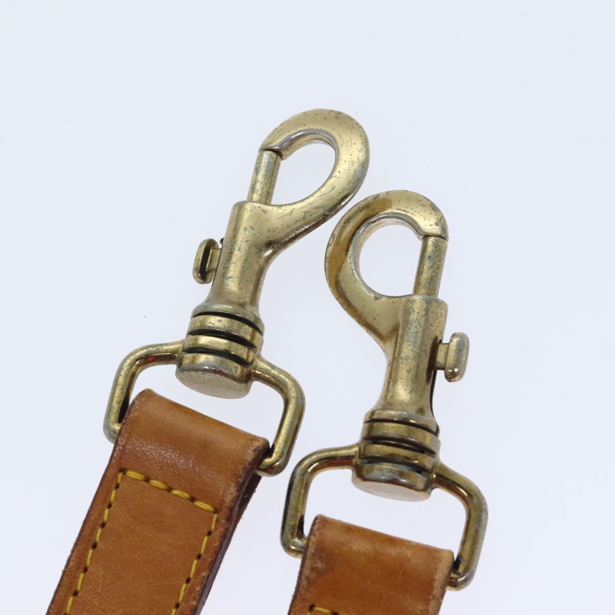 Louis Vuitton Shoulder Strap Beige Leather Bag Jewelry