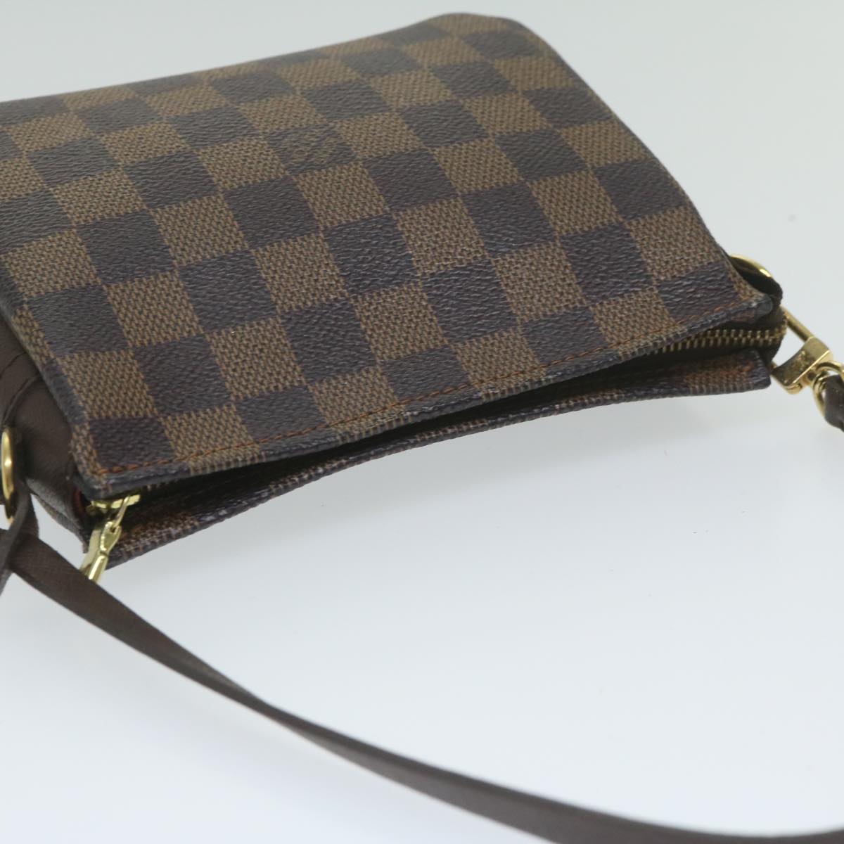 Louis Vuitton Cosmetic Pouch Brown Canvas Clutch Bag