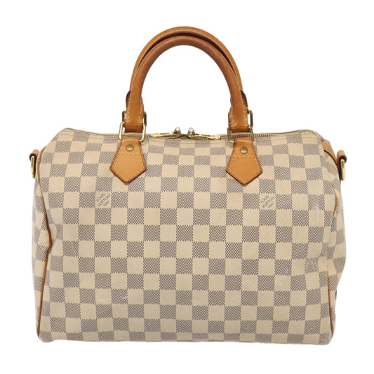 Louis Vuitton Speedy Bandoulière 30 White Canvas Handbag