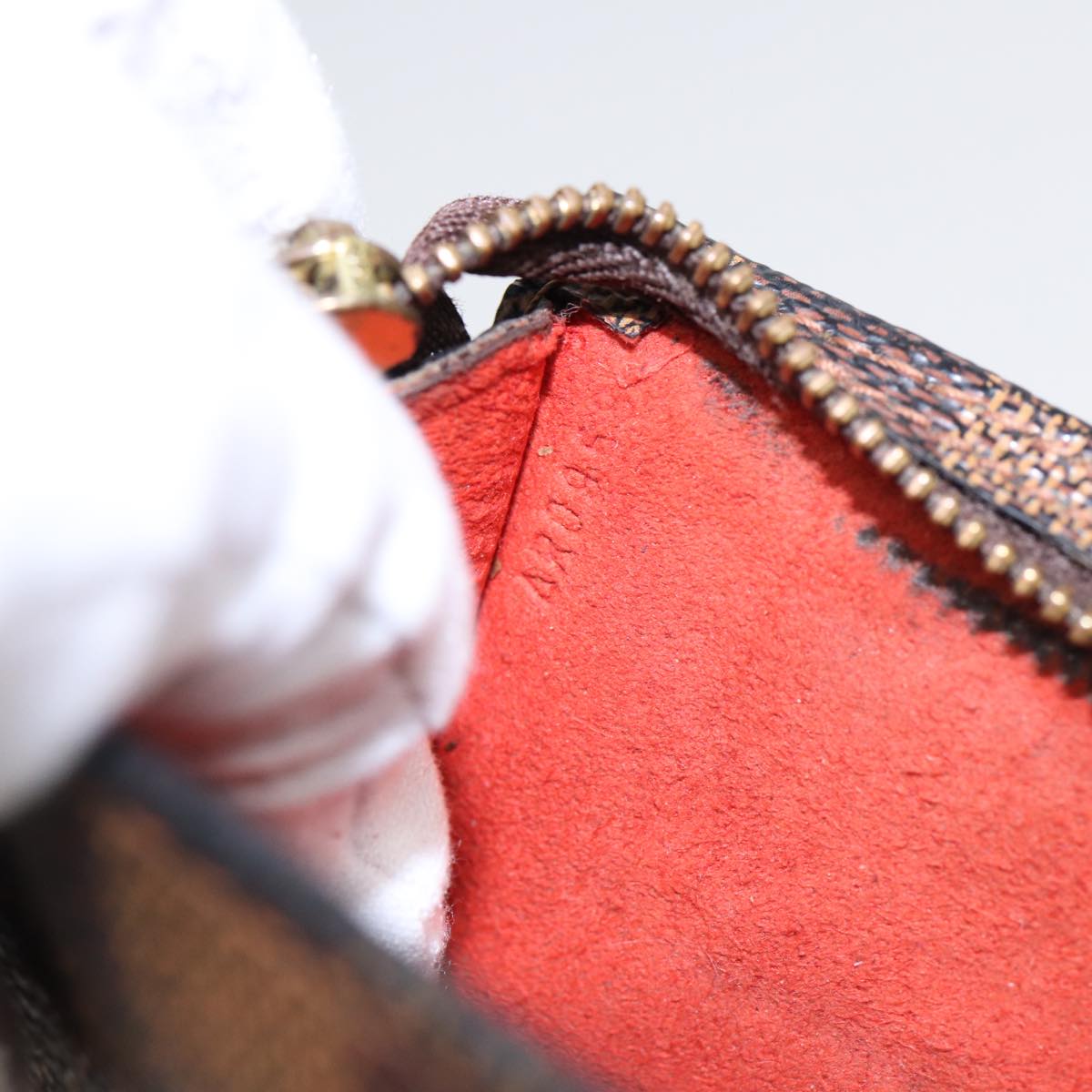 Louis Vuitton Poche Toilette Brown Canvas Clutch Bag