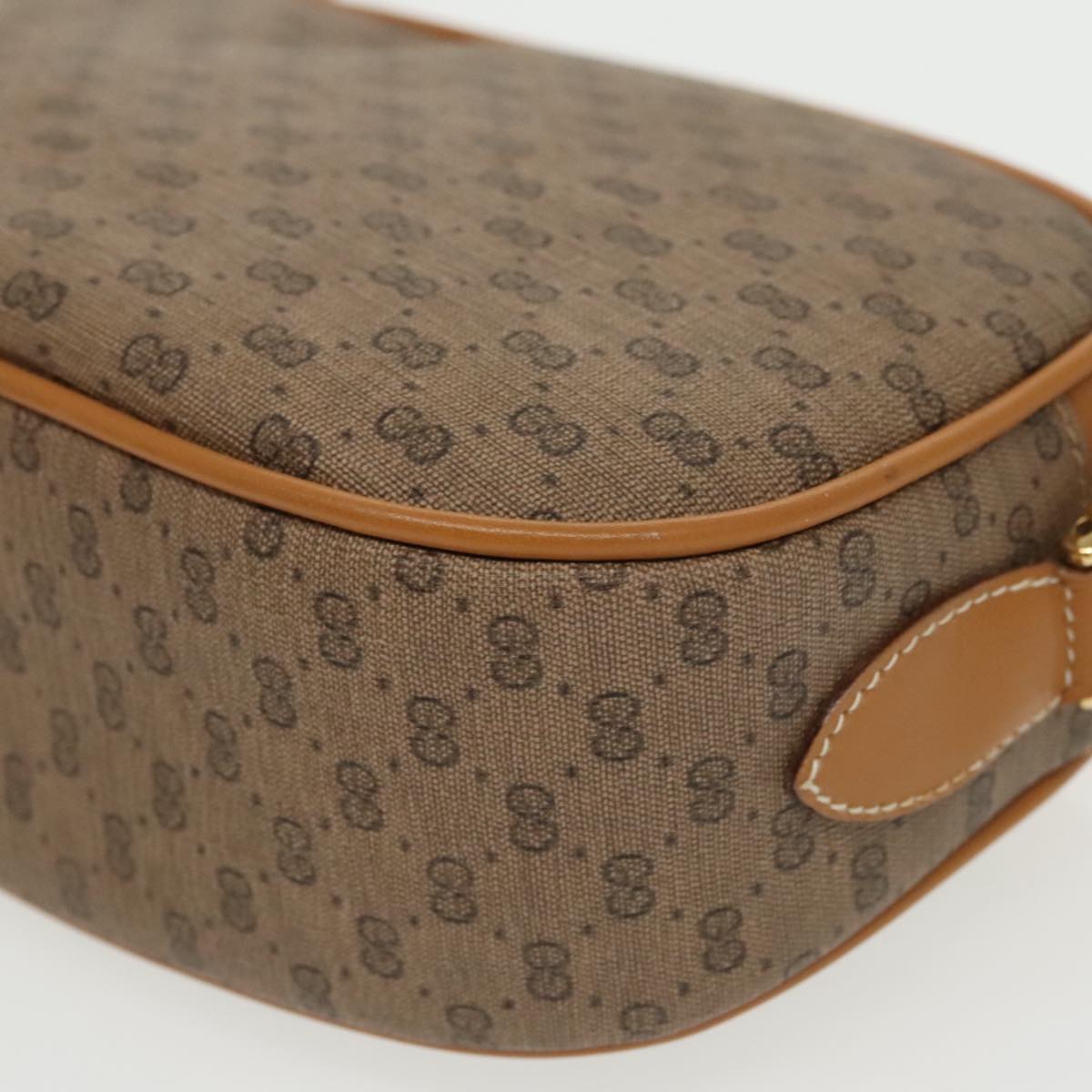 Gucci Micro Small Gg Canvas Brown Canvas Shoulder Bag