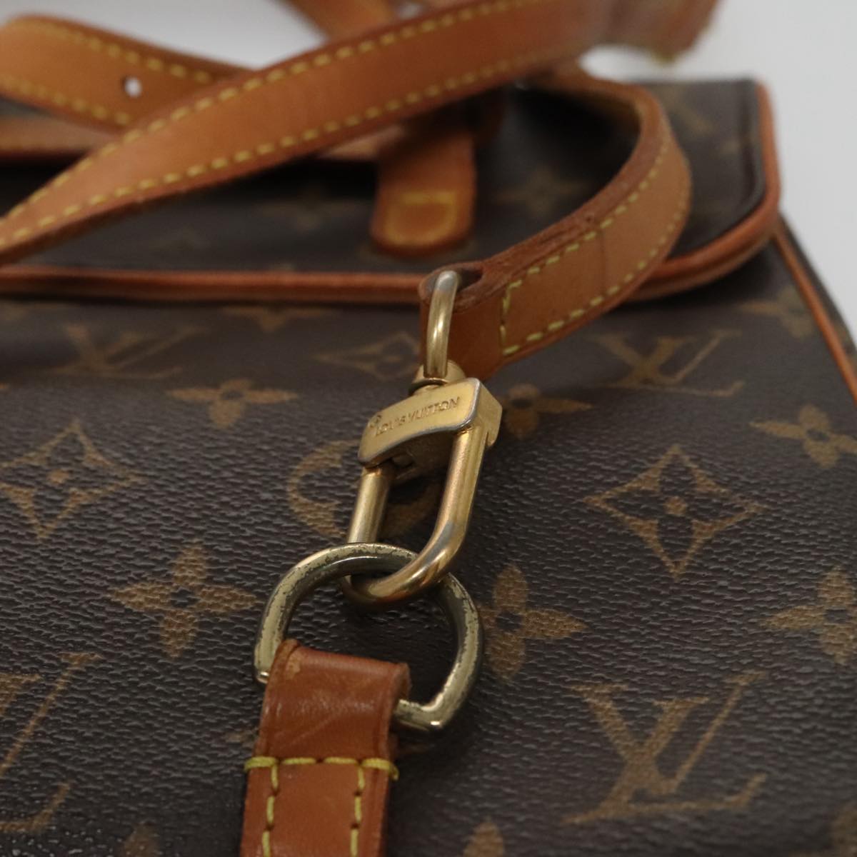 Louis Vuitton Marelle Brown Canvas Backpack Bag