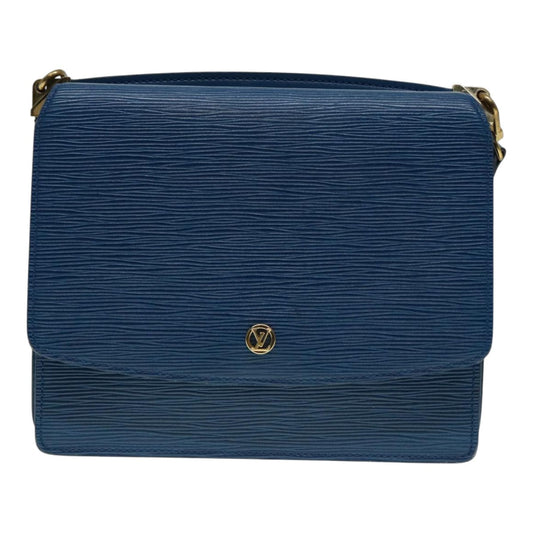 Louis Vuitton Grenelle Blue Leather Shoulder Bag
