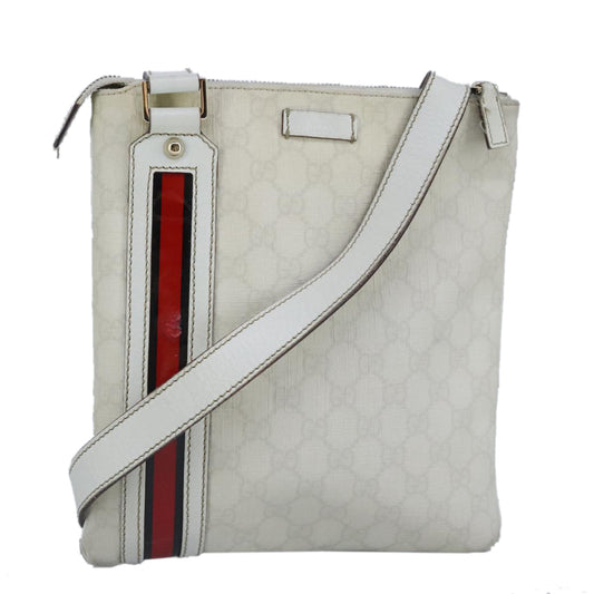 Gucci Ophidia White Canvas Shoulder Bag ()