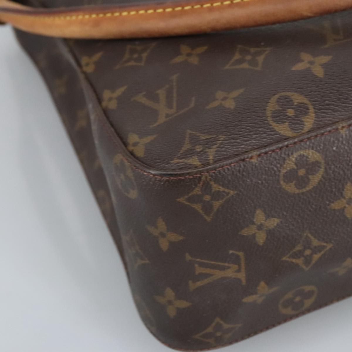 Louis Vuitton Looping Gm Brown Canvas Shoulder Bag