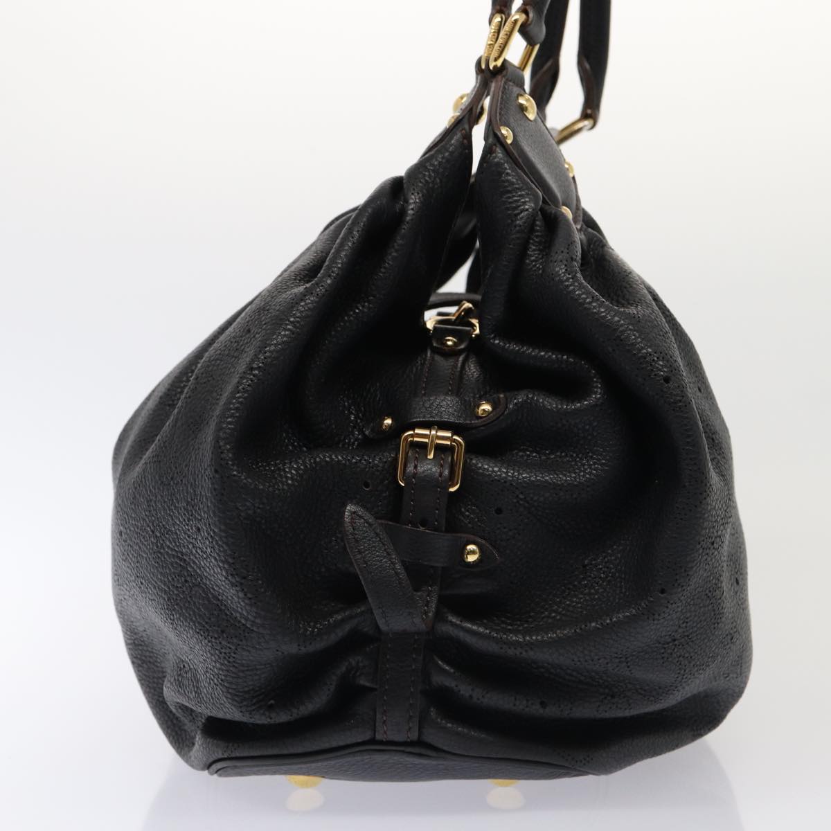 Louis Vuitton Xl Black Leather Handbag