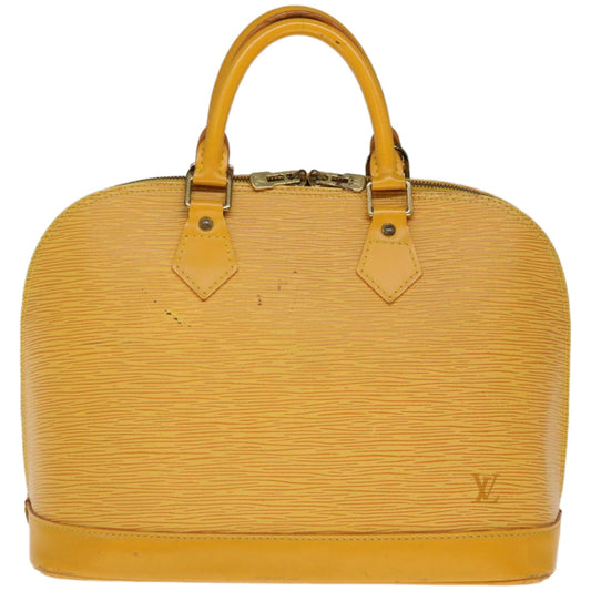 Louis Vuitton Alma Yellow Leather Handbag