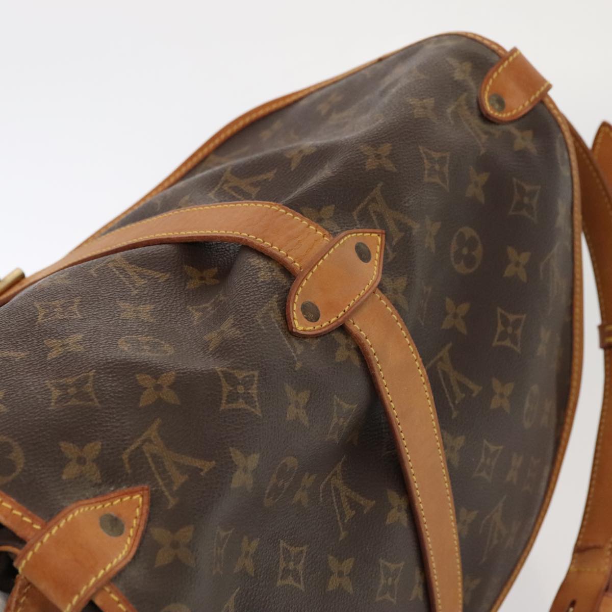 Louis Vuitton Saumur 35 Brown Canvas Shoulder Bag