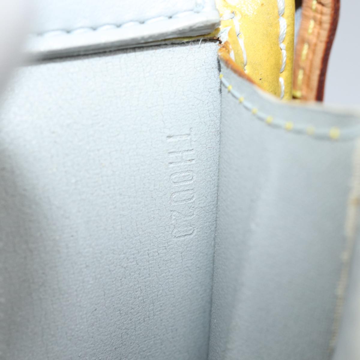 Louis Vuitton Mott Yellow Patent Leather Clutch Bag