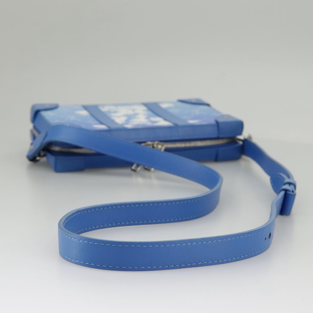 Louis Vuitton Trunk Blue Canvas Shoulder Bag