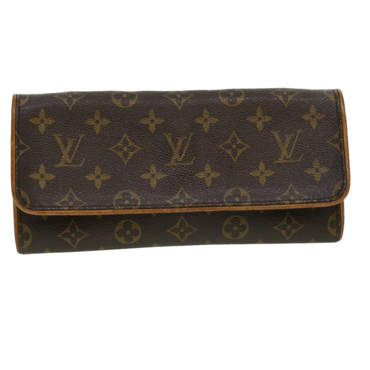 Louis Vuitton Twin Brown Canvas Clutch Bag ()