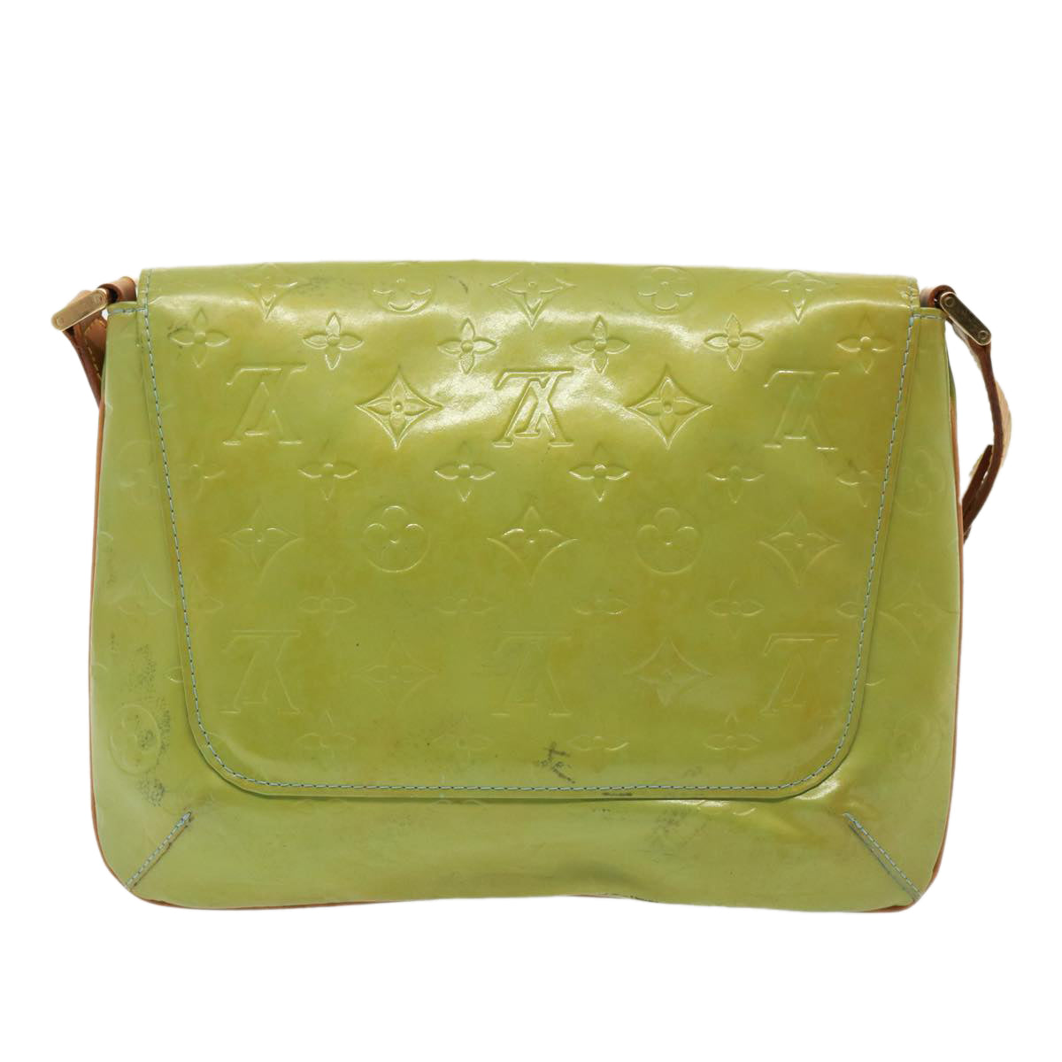 Louis Vuitton Thompson Street Green Patent Leather Shoulder Bag