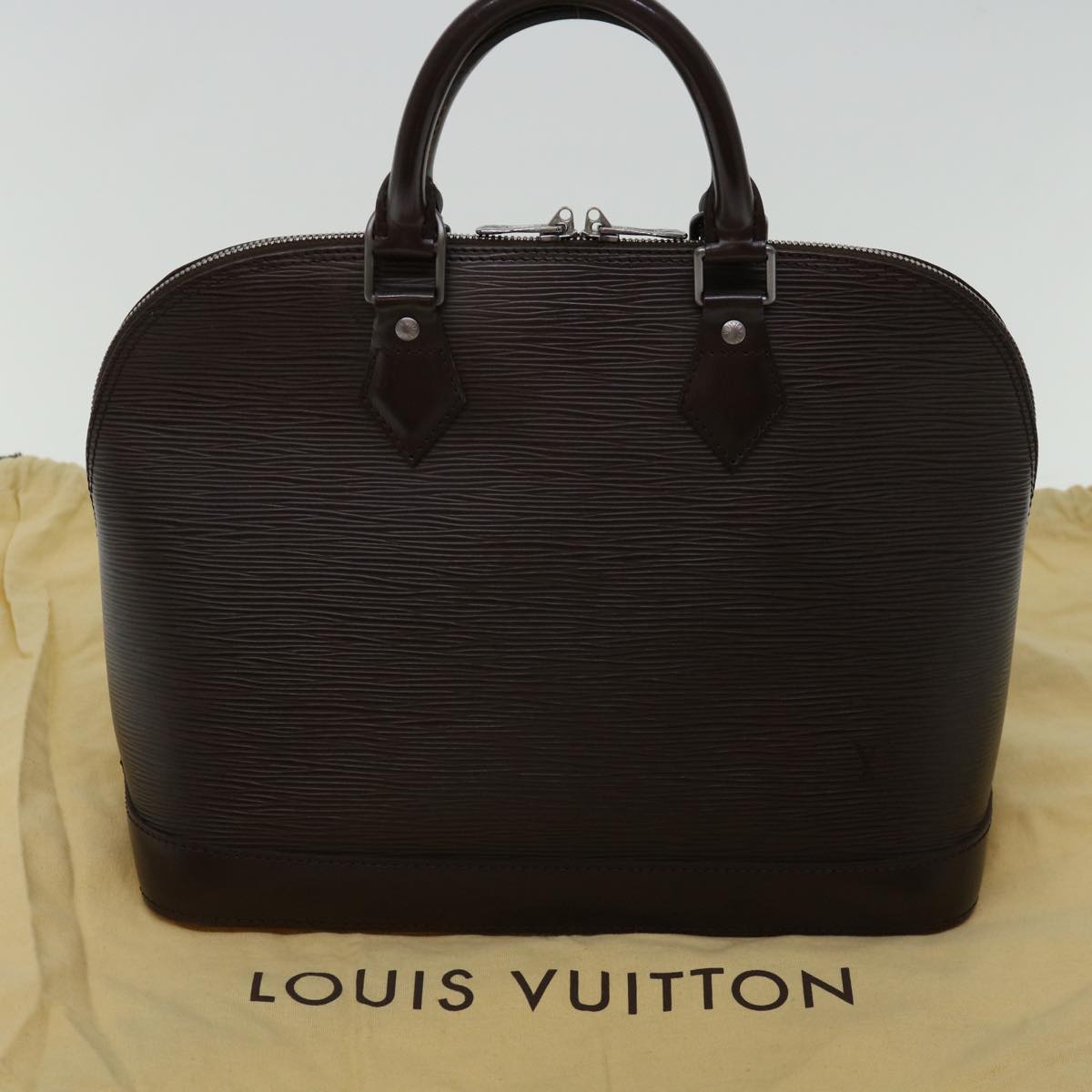 Louis Vuitton Alma Brown Leather Handbag