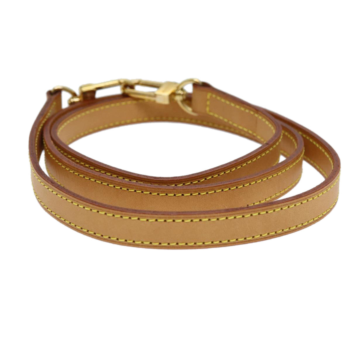 Louis Vuitton Shoulder Strap Beige Leather Bag Jewelry