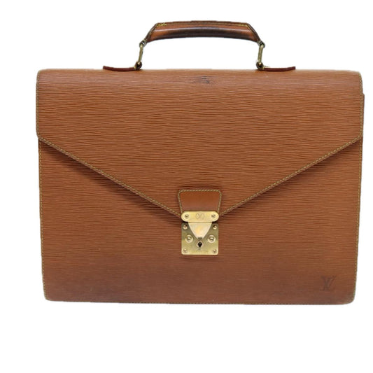 Louis Vuitton Serviette Brown Leather Briefcase Bag ()