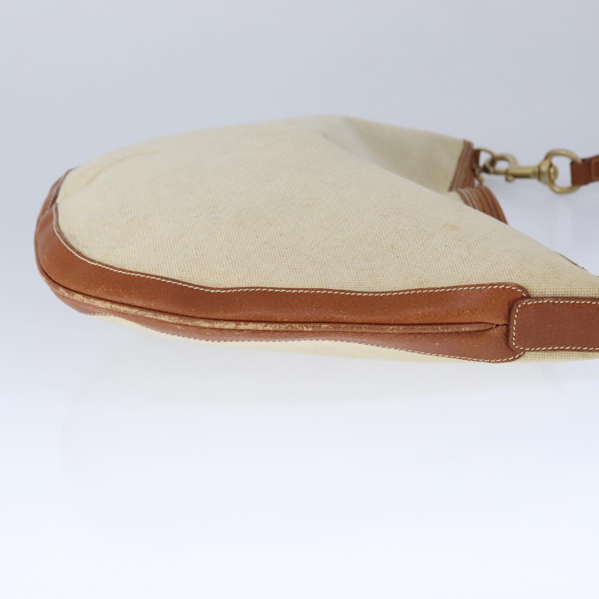 Gucci Vintage Beige Canvas Shoulder Bag