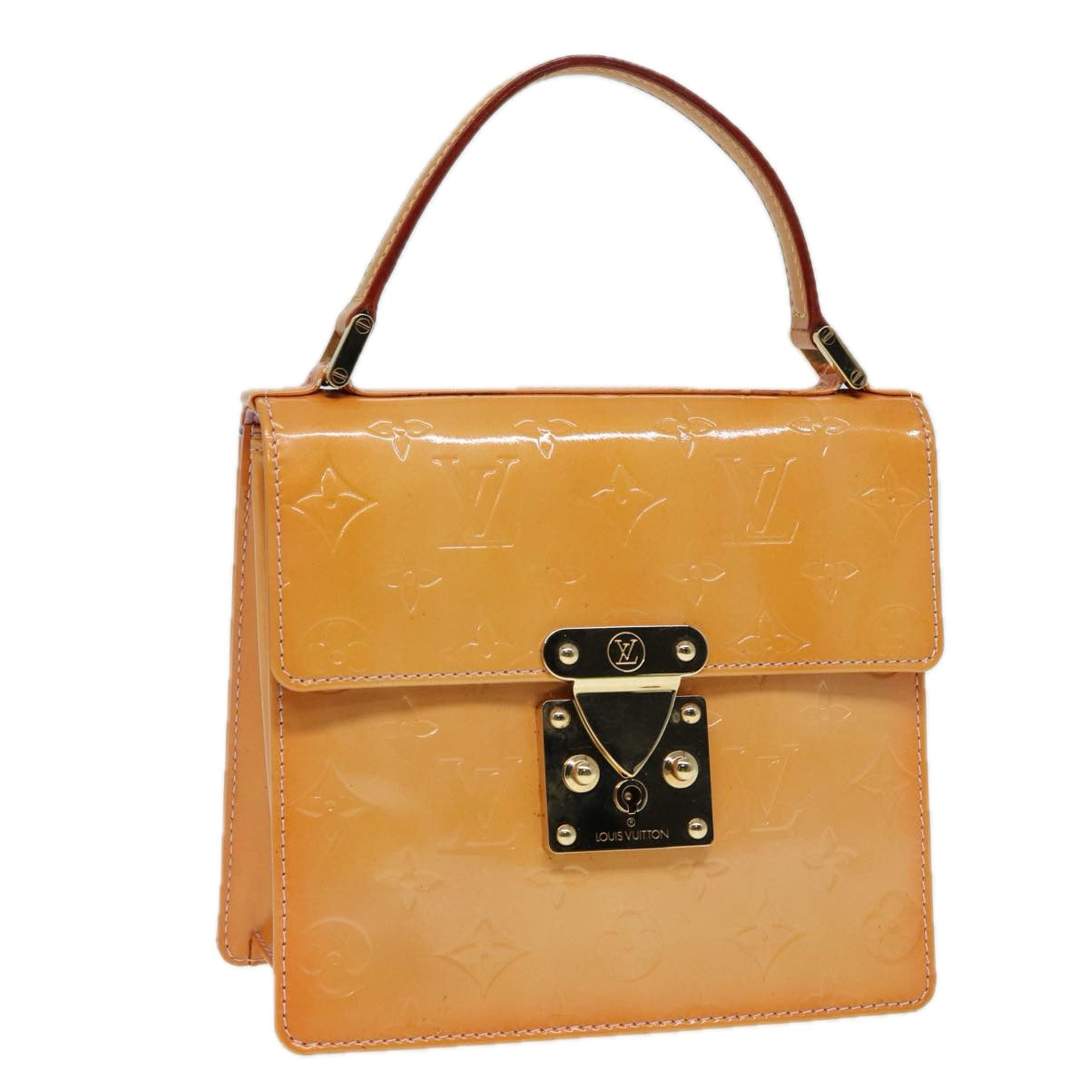 Louis Vuitton Spring Street Camel Patent Leather Handbag