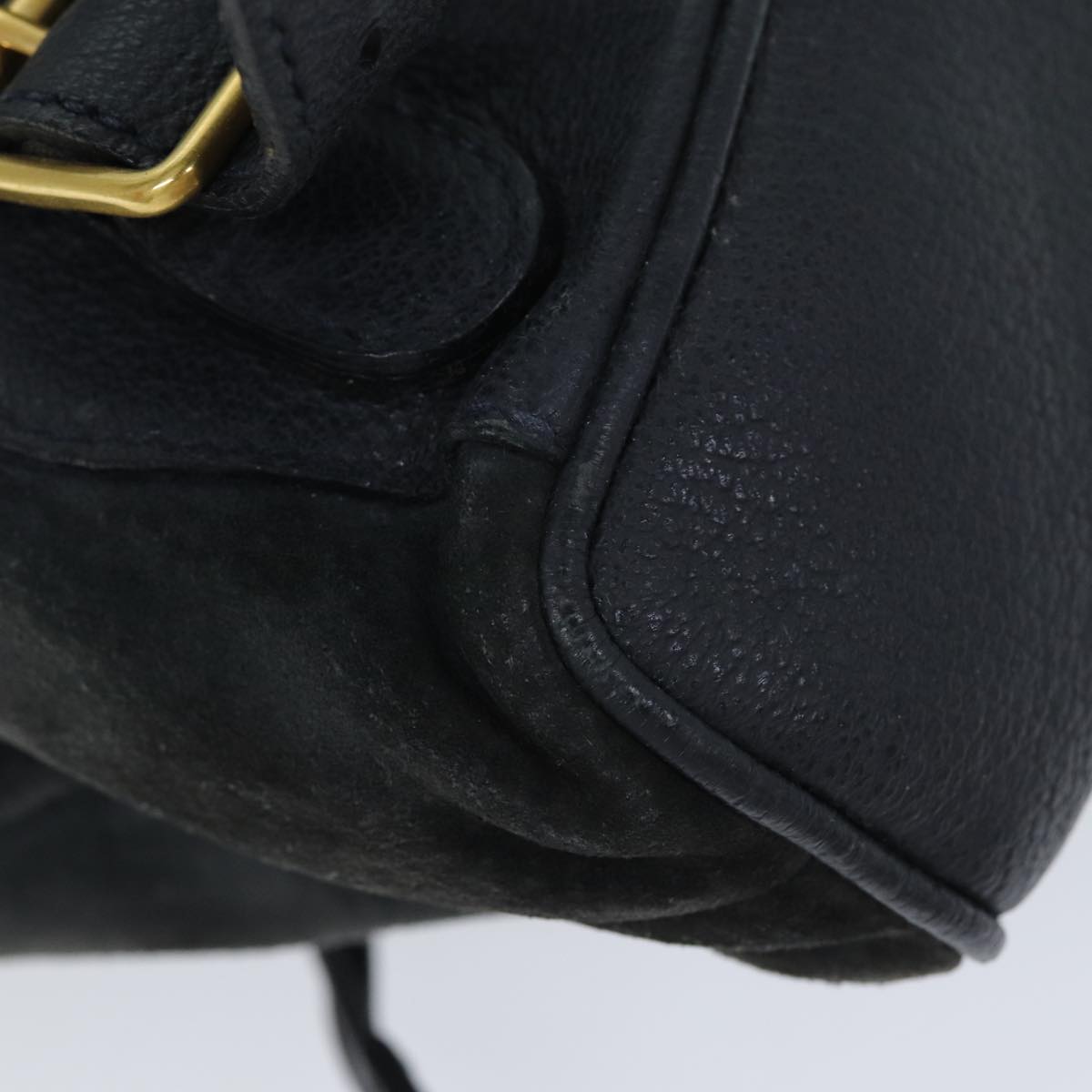 Gucci Bamboo Black Suede Backpack Bag
