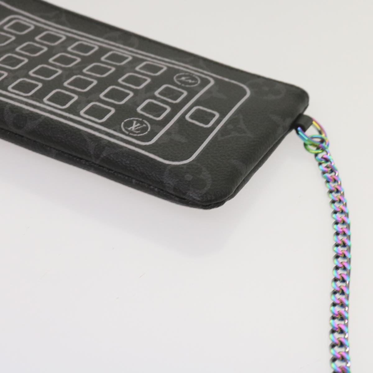 Louis Vuitton Pochette Clés Black Canvas Clutch Bag