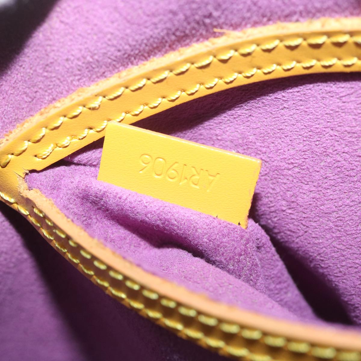 Louis Vuitton Alma Yellow Leather Handbag