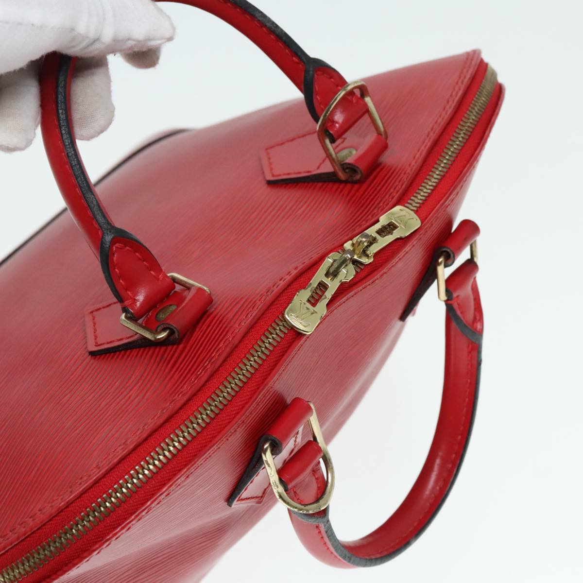 Louis Vuitton Alma Red Leather Handbag