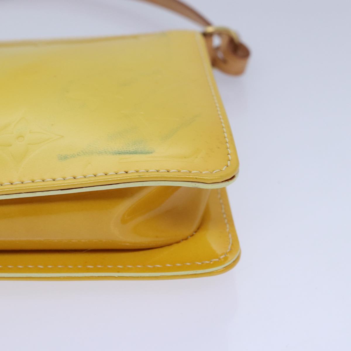 Louis Vuitton Lexington Yellow Patent Leather Clutch Bag