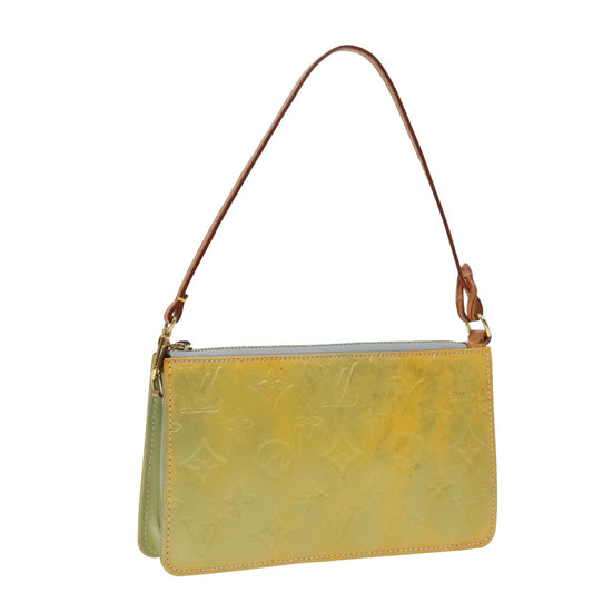 Louis Vuitton Lexington Yellow Patent Leather Clutch Bag
