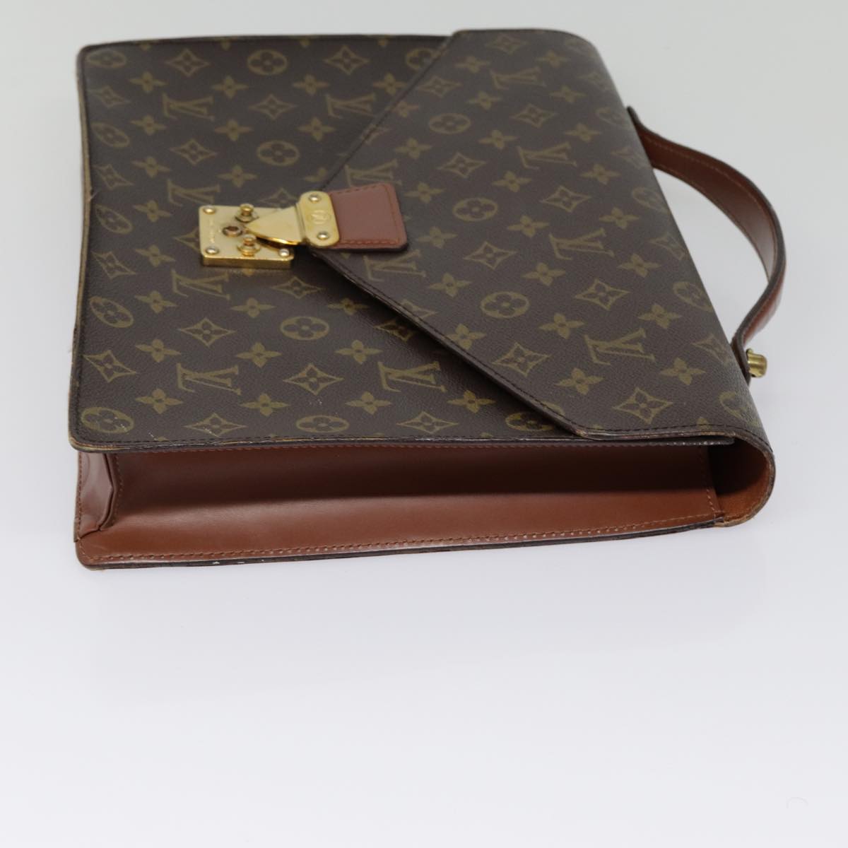 Louis Vuitton Document Case Brown Canvas Briefcase Bag