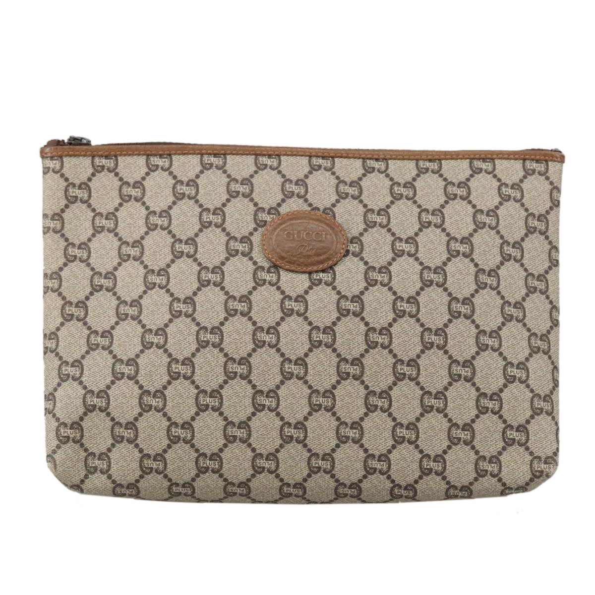 Gucci -- Beige Canvas Clutch Bag