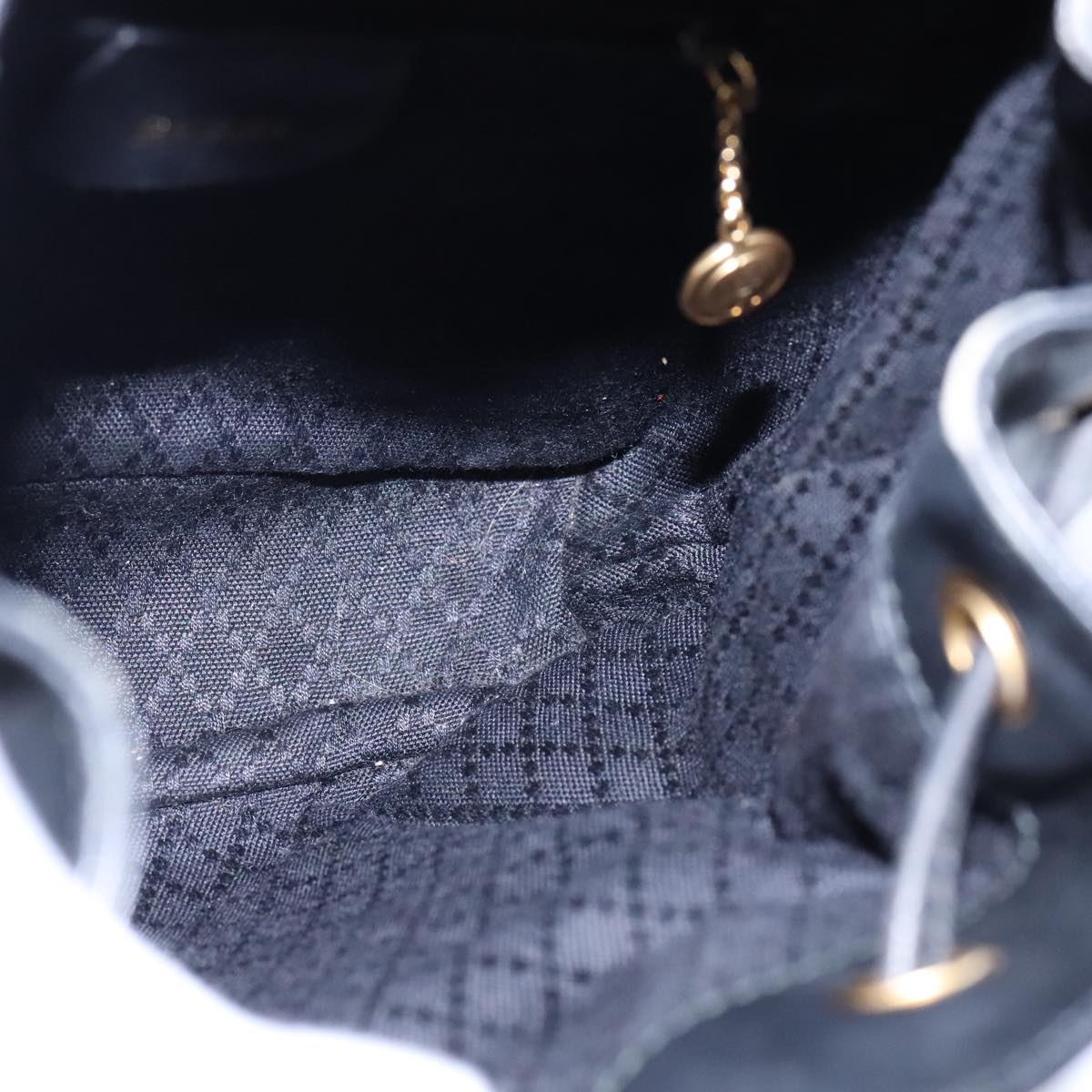Gucci Bamboo Black Leather Backpack Bag